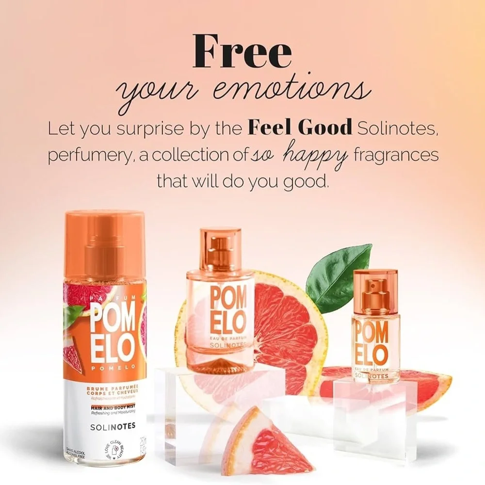 Solinotes Pomelo Hair & Body Mist | Alcohol-Free, Cruelty-Free (8.45 fl oz)